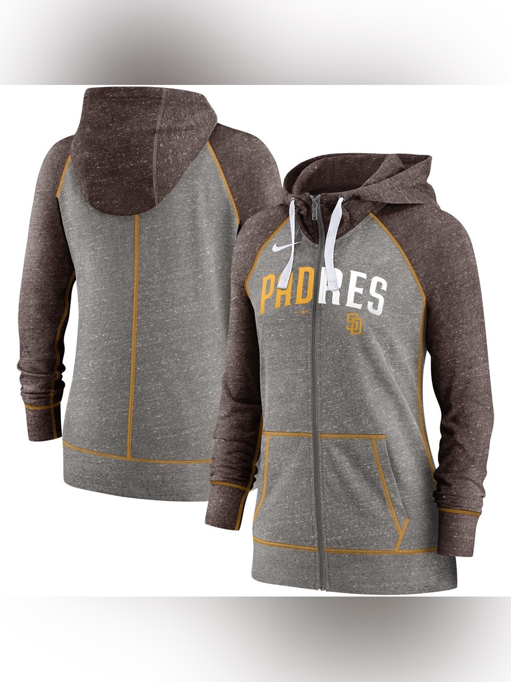 Padres MLB Nike zip up hoodie size large, womans hoodies